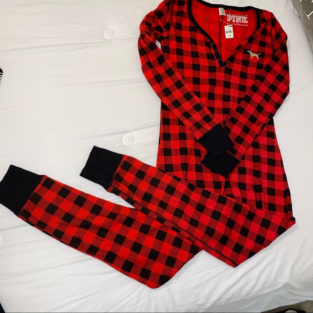 NWT Victoria's Secret Pink Thermal Long Pajamas